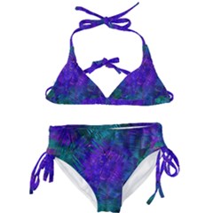 Indigo Abstract Art Kids  Classic Bikini Set by SpinnyChairDesigns