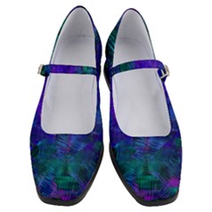 Indigo Abstract Art Women s Mary Jane Shoes by SpinnyChairDesigns