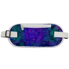 Indigo Abstract Art Rounded Waist Pouch by SpinnyChairDesigns