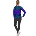 Indigo Abstract Art Women s Long Sleeve Raglan Tee View2