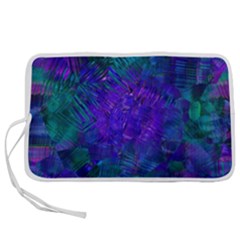 Indigo Abstract Art Pen Storage Case (s)