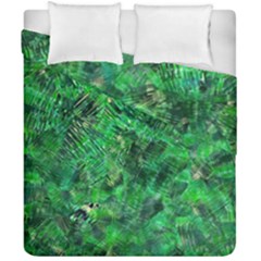 Jungle Green Abstract Art Duvet Cover Double Side (california King Size)