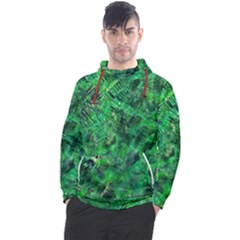 Jungle Green Abstract Art Men s Pullover Hoodie by SpinnyChairDesigns