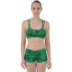 Jungle Green Abstract Art Perfect Fit Gym Set by SpinnyChairDesigns