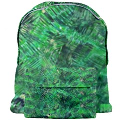 Jungle Green Abstract Art Giant Full Print Backpack by SpinnyChairDesigns