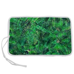 Jungle Green Abstract Art Pen Storage Case (s)