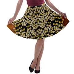 Free As A Flower And Frangipani In  Freedom A-line Skater Skirt by pepitasart