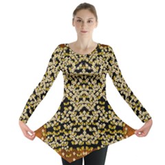 Free As A Flower And Frangipani In  Freedom Long Sleeve Tunic  by pepitasart