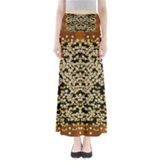 Free As A Flower And Frangipani In  Freedom Full Length Maxi Skirt by pepitasart