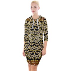 Free As A Flower And Frangipani In  Freedom Quarter Sleeve Hood Bodycon Dress by pepitasart