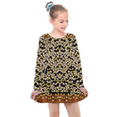 Free As A Flower And Frangipani In  Freedom Kids  Long Sleeve Dress by pepitasart