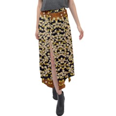 Free As A Flower And Frangipani In  Freedom Velour Split Maxi Skirt by pepitasart