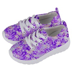 Purple Spring Flowers Kids  Lightweight Sports Shoes by DinkovaArt