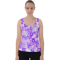 Purple Spring Flowers Velvet Tank Top by DinkovaArt