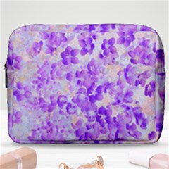 Purple Spring Flowers Make Up Pouch (large) by DinkovaArt