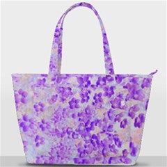 Purple Spring Flowers Back Pocket Shoulder Bag  by DinkovaArt