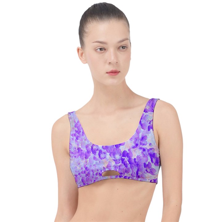 Purple Spring Flowers The Little Details Bikini Top