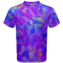 Fuchsia Magenta Abstract Art Men s Cotton Tee by SpinnyChairDesigns