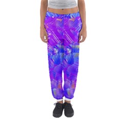 Fuchsia Magenta Abstract Art Women s Jogger Sweatpants by SpinnyChairDesigns