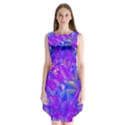 Fuchsia Magenta Abstract Art Sleeveless Chiffon Dress   View1