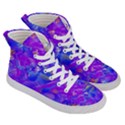 Fuchsia Magenta Abstract Art Women s Hi-Top Skate Sneakers View3