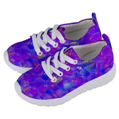 Fuchsia Magenta Abstract Art Kids  Lightweight Sports Shoes by SpinnyChairDesigns