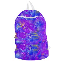 Fuchsia Magenta Abstract Art Foldable Lightweight Backpack by SpinnyChairDesigns