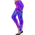 Fuchsia Magenta Abstract Art Lightweight Velour Leggings View3