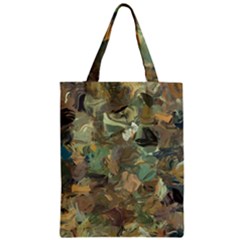 Earth Colors Abstract Art Zipper Classic Tote Bag by SpinnyChairDesigns