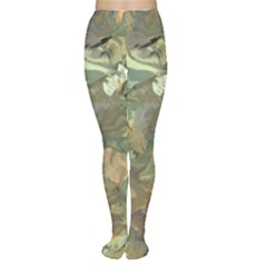 Earth Colors Abstract Art Tights by SpinnyChairDesigns