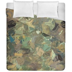 Earth Colors Abstract Art Duvet Cover Double Side (california King Size) by SpinnyChairDesigns