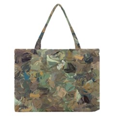 Earth Colors Abstract Art Zipper Medium Tote Bag by SpinnyChairDesigns