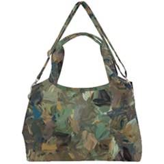 Earth Colors Abstract Art Double Compartment Shoulder Bag by SpinnyChairDesigns