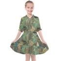 Earth Colors Abstract Art Kids  All Frills Chiffon Dress View1