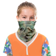 Earth Colors Abstract Art Face Covering Bandana (kids) by SpinnyChairDesigns