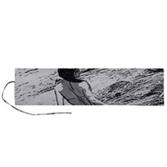 Beauty At The Beach, Bikini Girl Bathing In Bay Roll Up Canvas Pencil Holder (l) by Casemiro