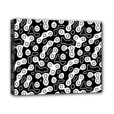 Black And White Abstract Art Canvas 10  X 8  (stretched) by SpinnyChairDesigns