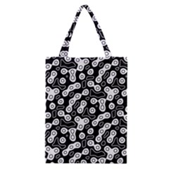 Black And White Abstract Art Classic Tote Bag by SpinnyChairDesigns