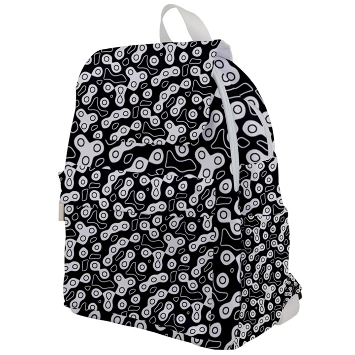 Black and White Abstract Art Top Flap Backpack