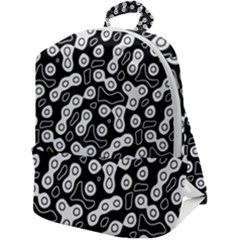 Black And White Abstract Art Zip Up Backpack