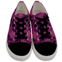 Fuchsia Black Abstract Checkered Stripes  Men s Low Top Canvas Sneakers View1