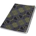 Grey Green Black Abstract Checkered Stripes 5.5  x 8.5  Notebook View2