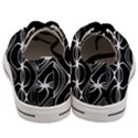 Black and White Clam Shell Pattern Men s Low Top Canvas Sneakers View4