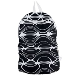 Black And White Clam Shell Pattern Foldable Lightweight Backpack by SpinnyChairDesigns