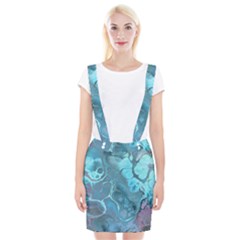 Blue Marble Abstract Art Braces Suspender Skirt