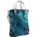 Blue Marble Abstract Art Canvas Messenger Bag View2