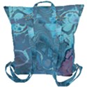 Blue Marble Abstract Art Buckle Up Backpack View3