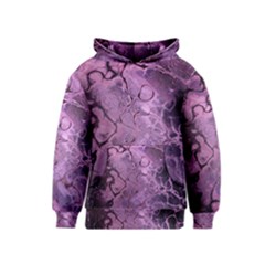 Amethyst Violet Abstract Marble Art Kids  Pullover Hoodie by SpinnyChairDesigns