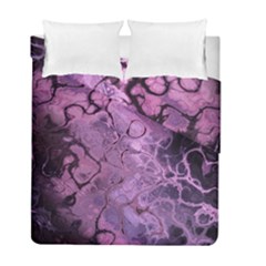 Amethyst Violet Abstract Marble Art Duvet Cover Double Side (full/ Double Size) by SpinnyChairDesigns