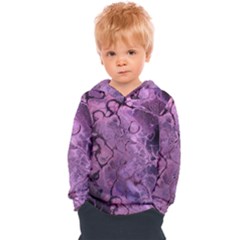 Amethyst Violet Abstract Marble Art Kids  Overhead Hoodie by SpinnyChairDesigns